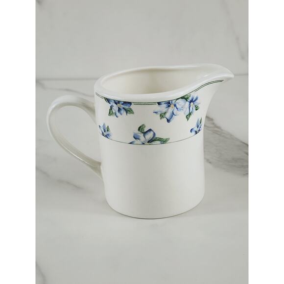 Sango Creamer Summerwind 3 1/2" Porcelain 8oz Dinnerware Year 2000 Serveware Vtg - Picture 6 of 13